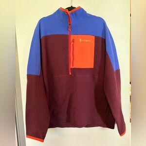 Cotopaxi Men's Zip Up Fleece - Blue, Orange, Burgundy